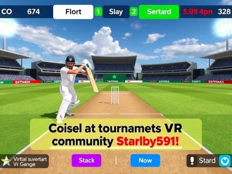 VR Cricket Superstar gameplay screenshot