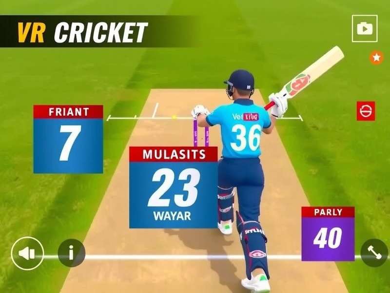 VR Cricket Superstar batting interface